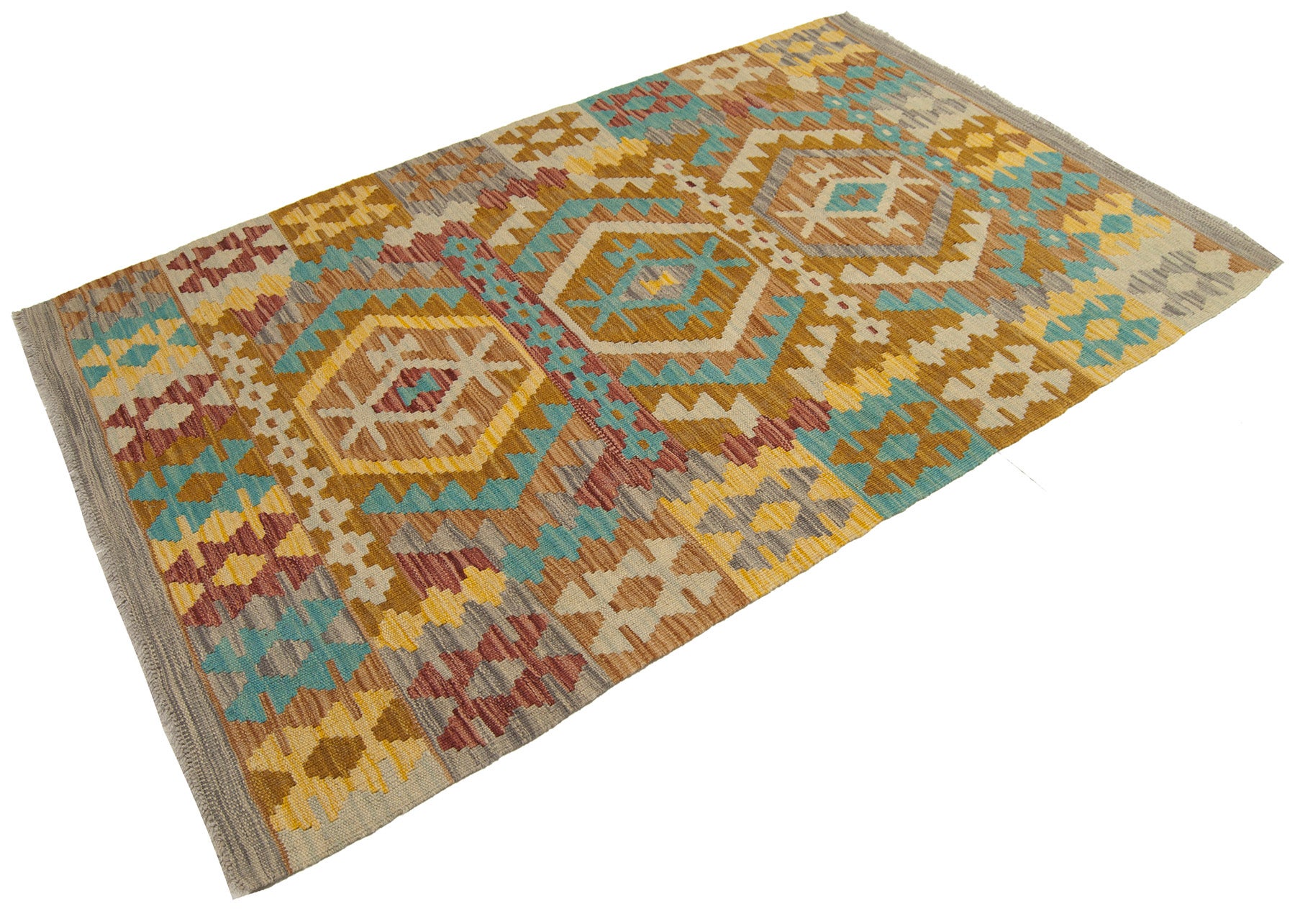 150x100 CM Oryginalny, ręcznie robiony kilim Klasyczny styl - Łatwy do czyszczenia