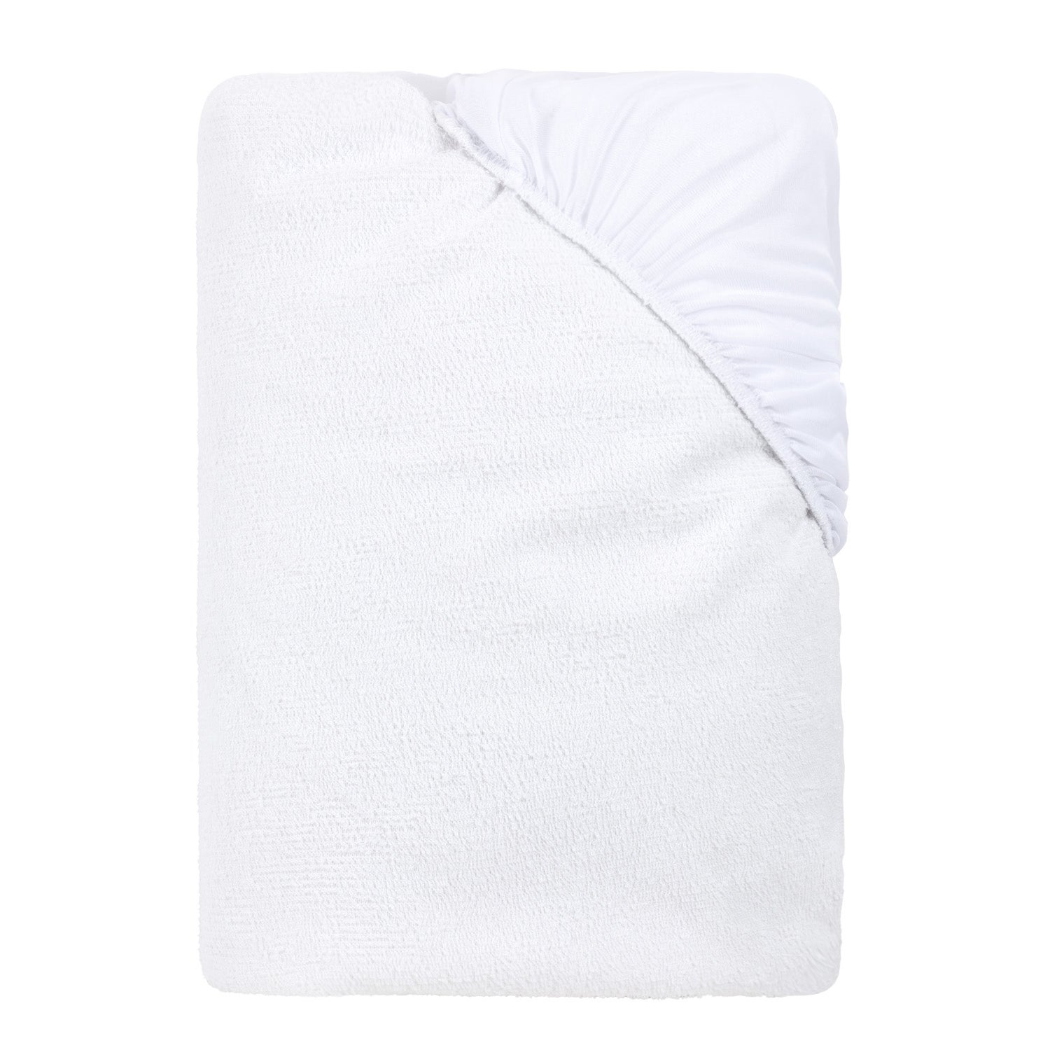 Protège matelas pour lit enfant en éponge et imperméable - Blanc