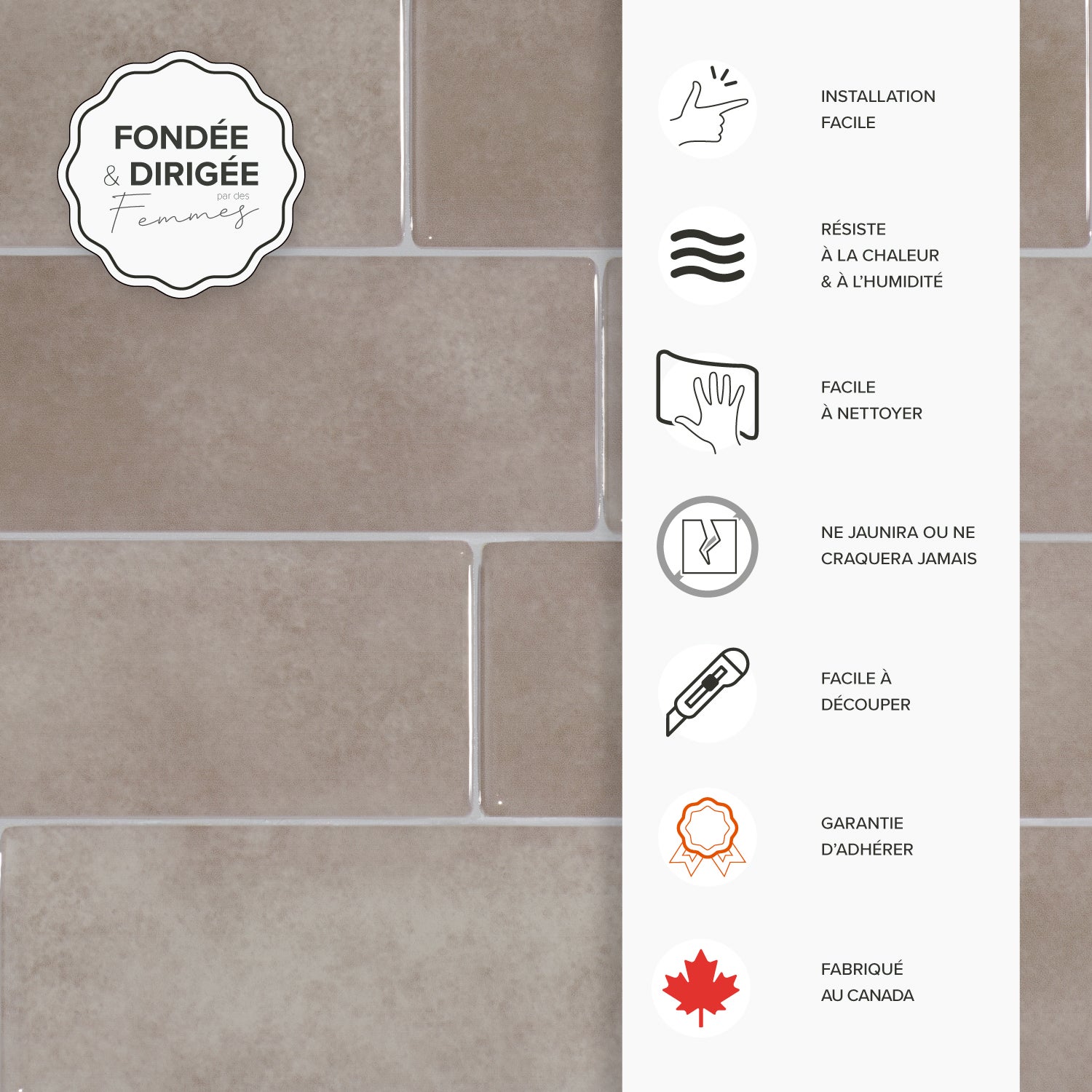 Azulejos Adhesivos x4, 29.36x21.29cm - Revestimiento de Pared Smart Tiles Metro Cologne Vinilos Murales de Baño y Cocina - 3