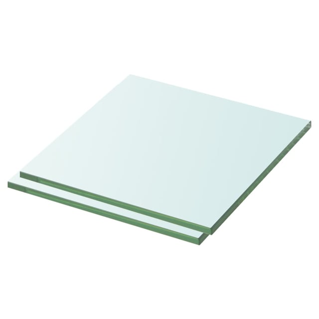 Pannelli per ripiani 2 pz. Vetro trasparente 30 x 25 cm