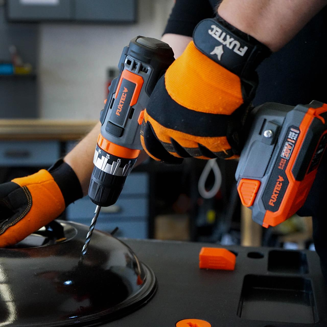 Taladro atornillador a batería 20V FX-E1BS20 FUXTEC- set con 2x baterías 2ah y 1 cargador- +valet - 4