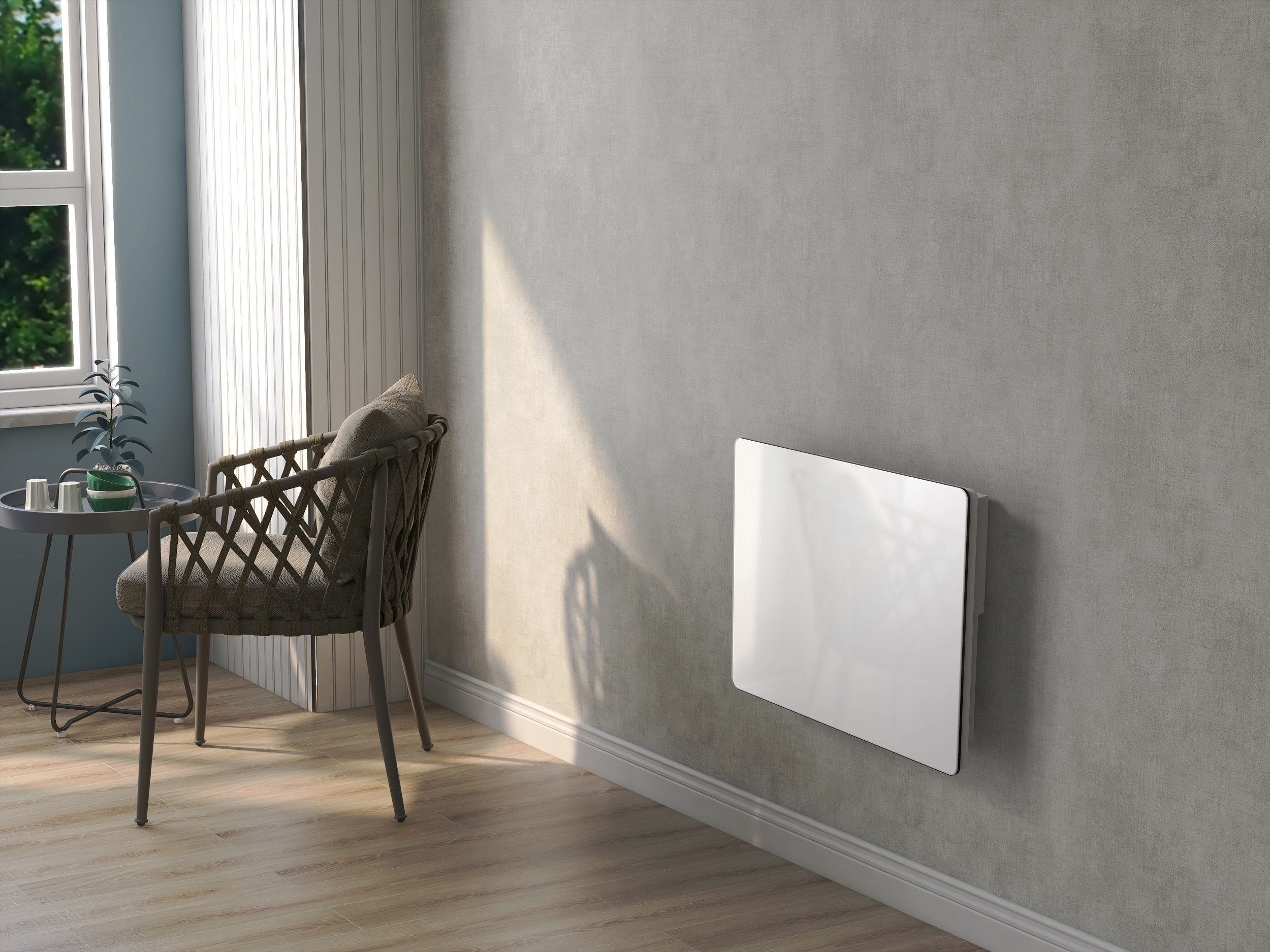 Radiateur électrique céramique GLASS blanc 1000W - 2