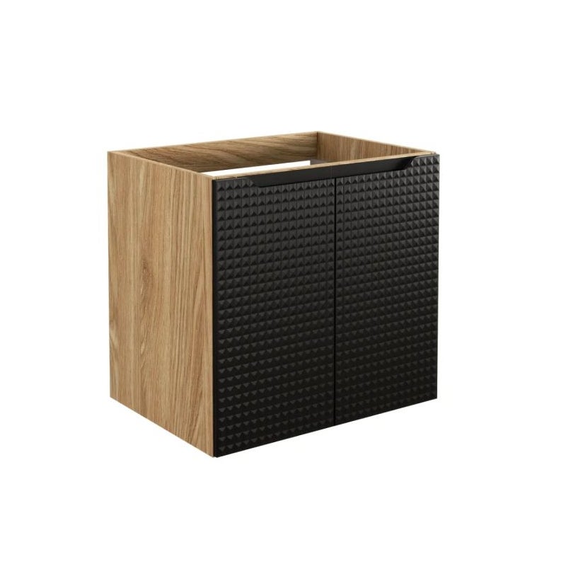 Szafka pod umywalkę LUXOR BLACK 82-60-2D 60cm dąb olejowany/czarna