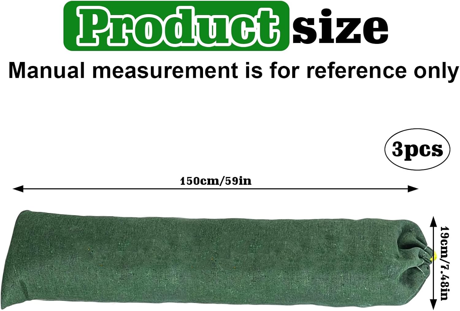 Système Anti-Inondation Réutilisable: 3 Sac de Sable Longue Durée, Protection Efficace Contre les Inondations, pour Portes et Fenêtres (19 * 150cm) - 2