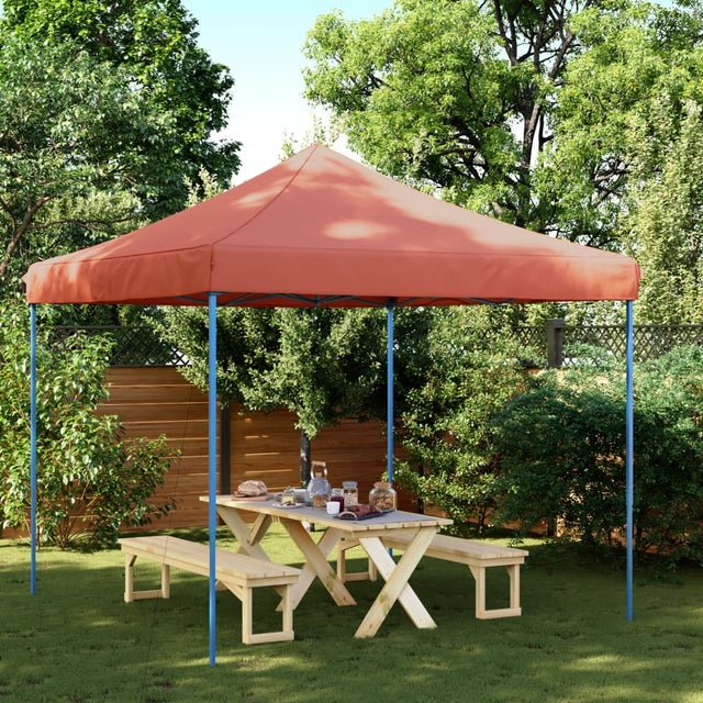 Tenda reception pieghevole e retrattile terracotta 292x292x315 cm