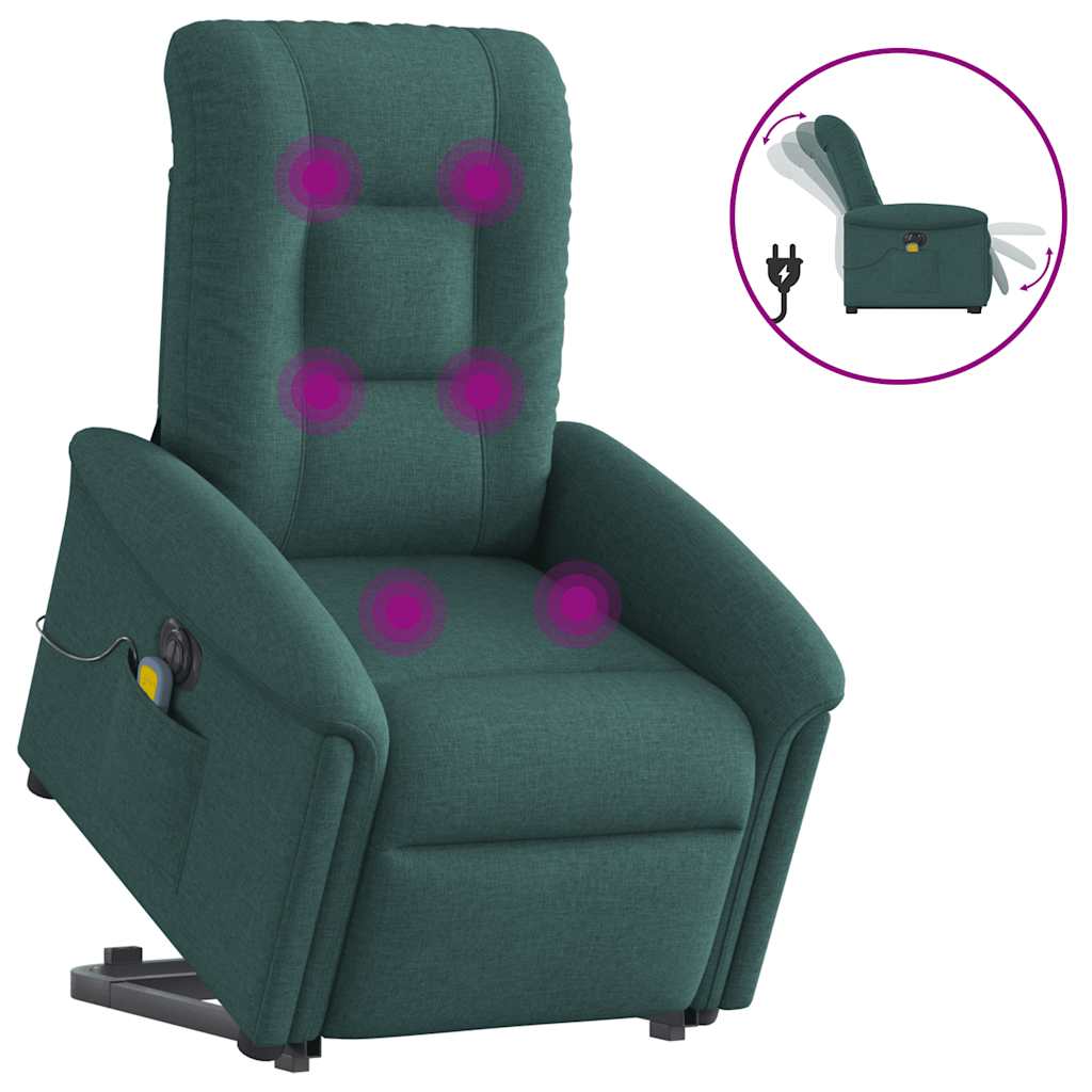 Vidaxl fauteuil de massage gris foncé tissu Vidaxl fauteuil de massage gris foncé tissu