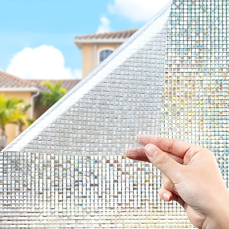 Folia mozaikowa na okna z różnymi efektami świetlnymi, 2 rolki, naklejki statyczne bez kleju do dekoracji domu i biura - 2