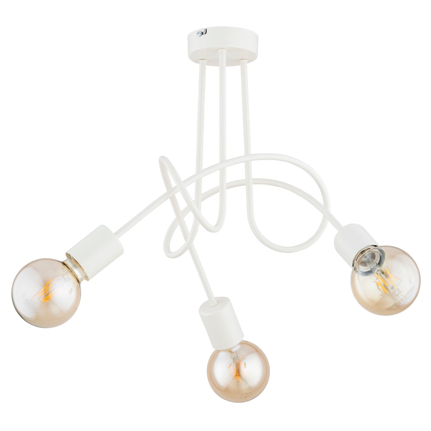 Lampa sufitowa wisząca Tango kremowa 3xE27x15W wym: 41 x 48 x 48 cm metal Alfa
