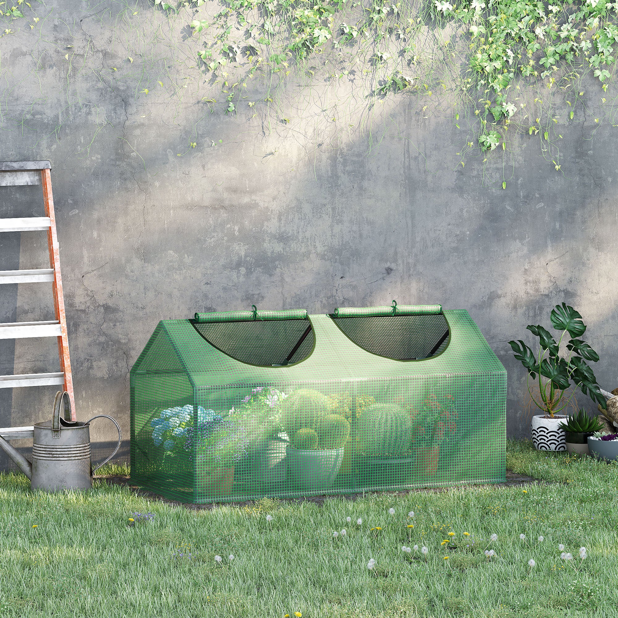 Serre de jardin plastique Outsunny 120x60x60 cm - 2