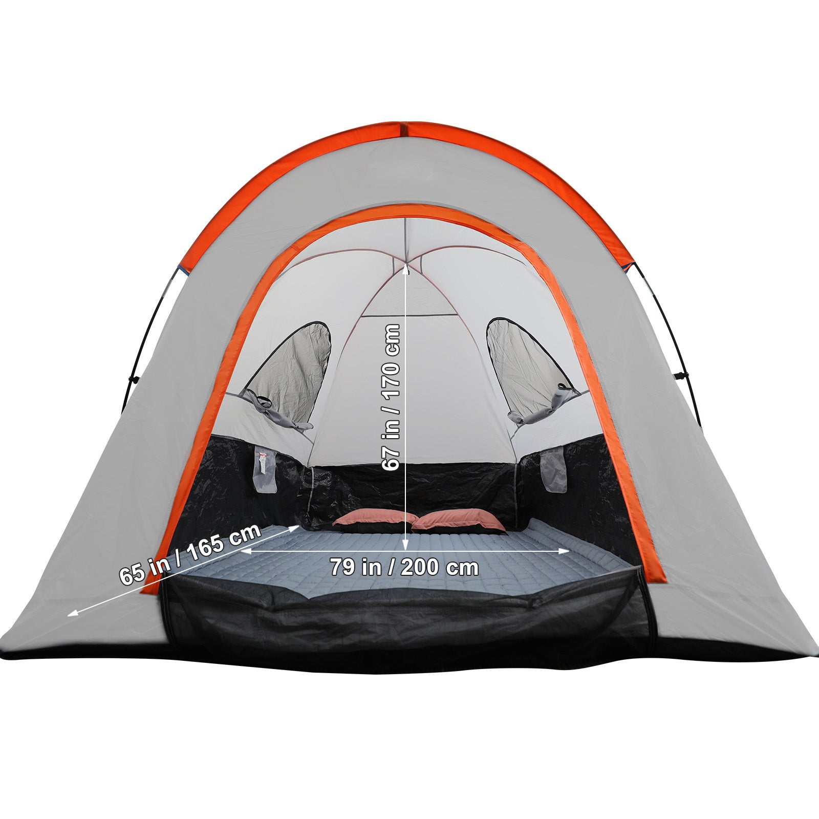 Tente de Camion,SucceBuy Tente de Camionnette 1,6 à 1,8 m,avec Couche de Pluie et Sac de Transport,Double Couche Imperméable PU 2000 mm - 2