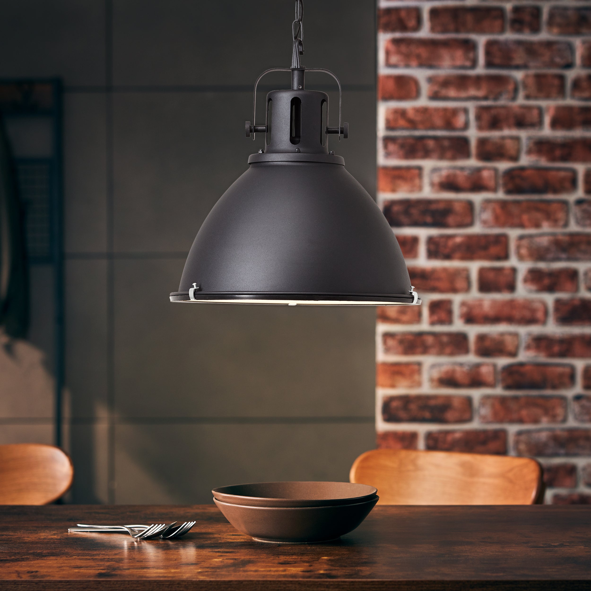 BRILLIANT lampa wisząca Sorana 1-płomienna turkusowa, metal/drewno, 1x A60, E27, 40W, standardowe żarówki (brak w zestawie), A++ - 5