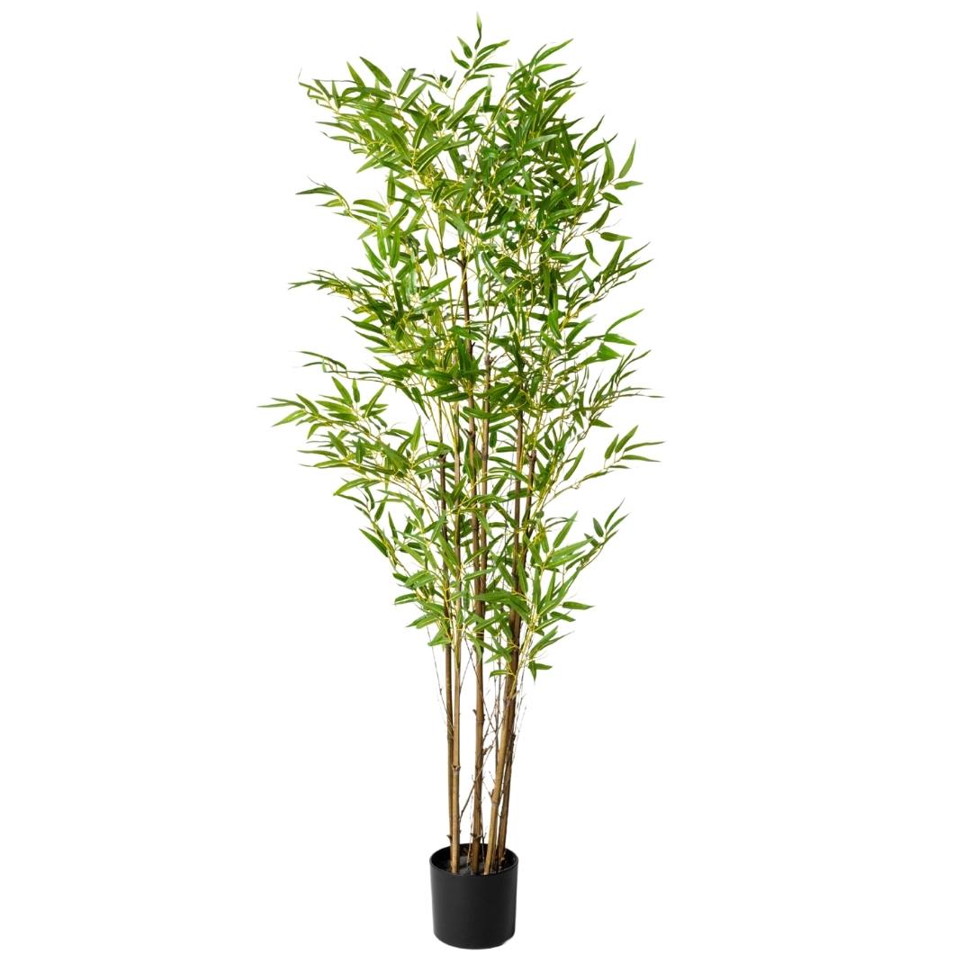 Kactus Republic  Planta Artificial Bambú Zen 150Cm. Gran Realismo Multi-Tallo Sin Mantenimiento Con Maceta Para Decoración Interior Hogar Y Oficina , Leroy Merlin