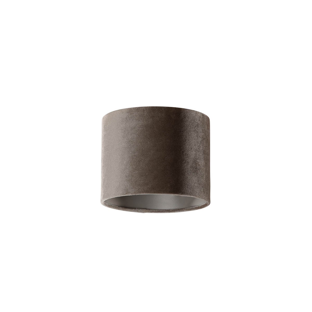 Qazqa classic-antique - Cilinder Velours - taupe, okrągły, supports-e27, diameter 18 centimeter