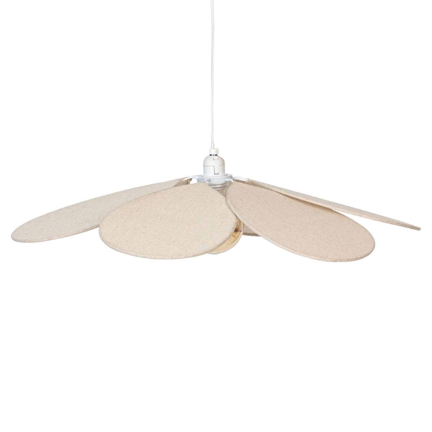 Suspension en lin FLEUR - Diam 72 cm - Beige - 3