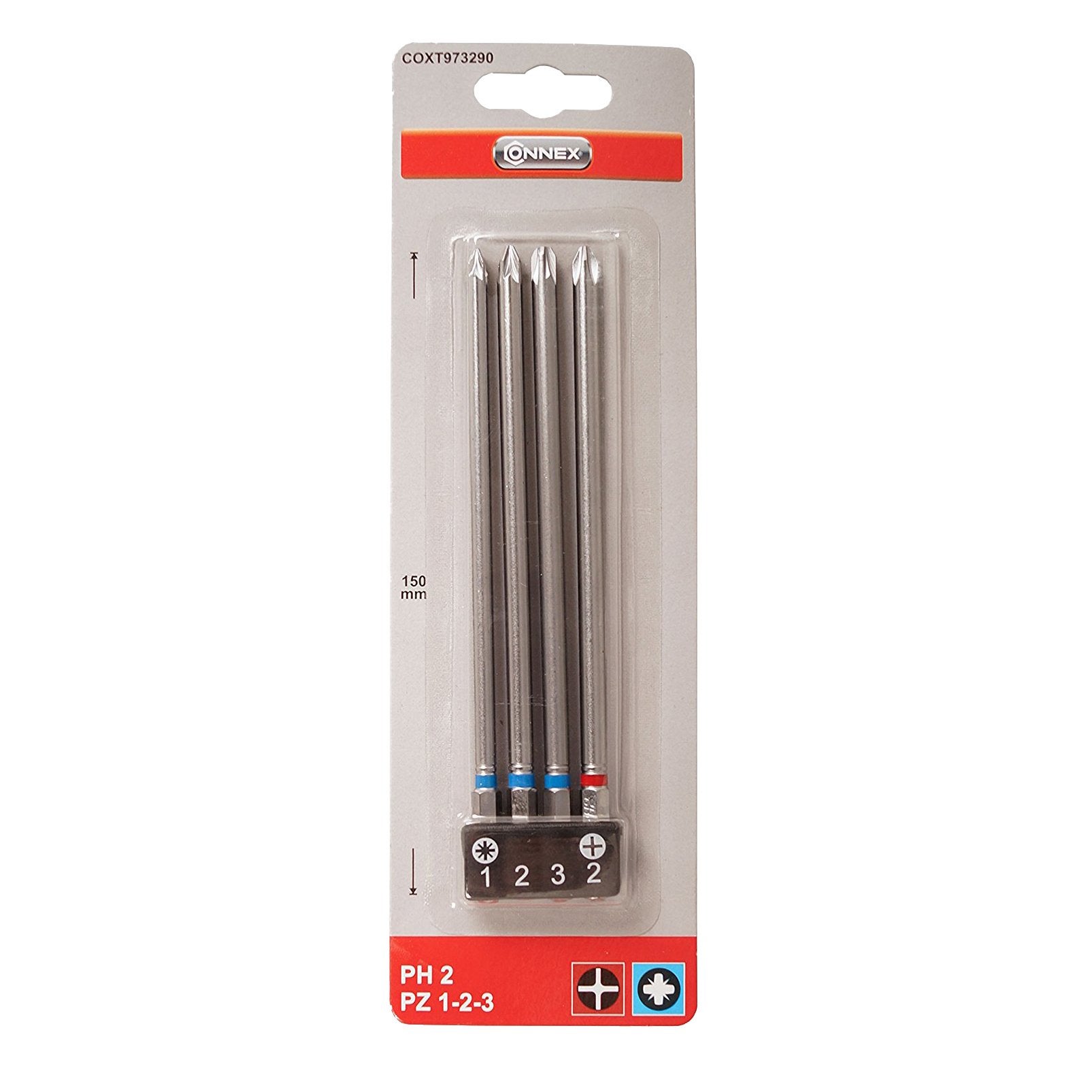 Connex, Set di punte, 4 pz., 150 mm, PH, PZ, COXT973290 | Leroy Merlin