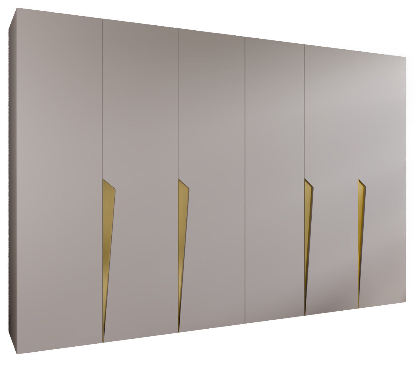Szafa uchylna otwierana Piano 1 300 (150x2) x 52 x 202 cm kaszmir + u. Złoty Abiks Meble