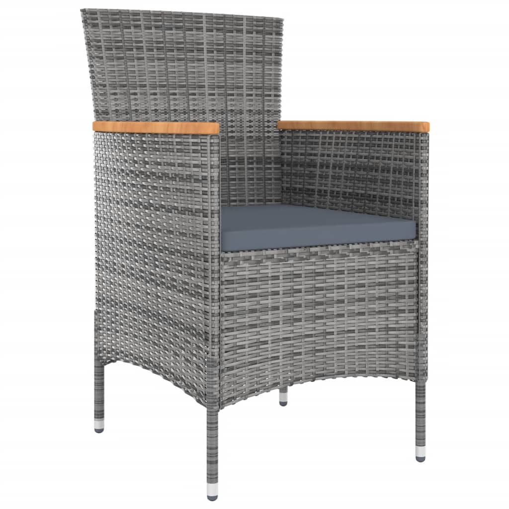 Maison Exclusive - Chaises à manger de jardin lot de 4 Résine tressée Gris - 2