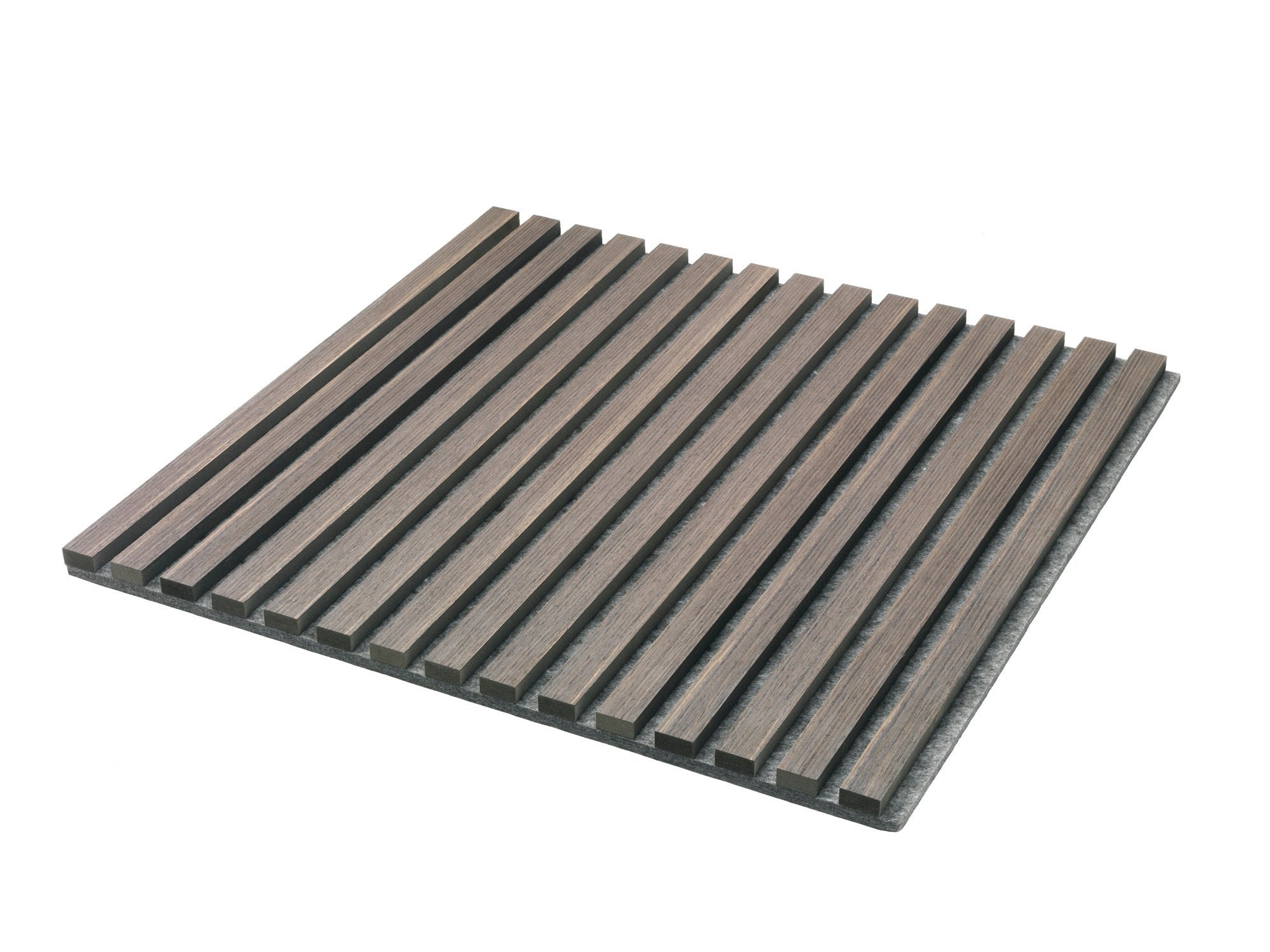 Lot 2 Panneaux Muraux Acoustiques en Bois - 60x60cm - Chêne Foncé – A Lattes – Panneau Tasseau de Bois Naturel - 4
