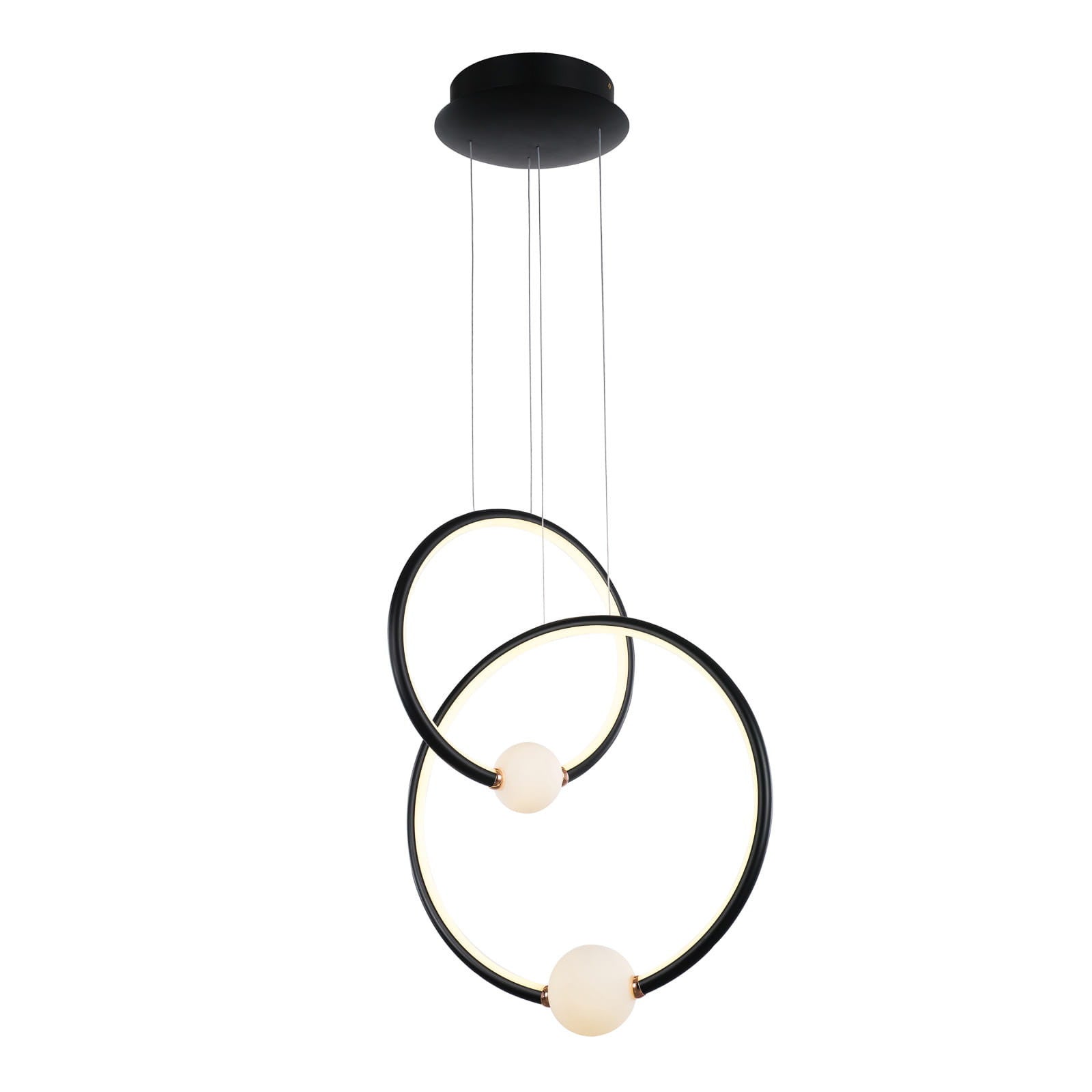 Lampa wisząca Lozanna LED 44.8W Ciepła biel 2420lm czarno-różowa-biała wym:130x43x24cm Italux