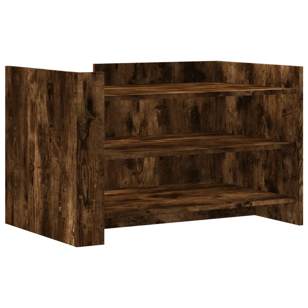 Table basse | Table d'appoint | Table de salon chêne fumé 80x50x50 cm bois d'ingénierie - 2
