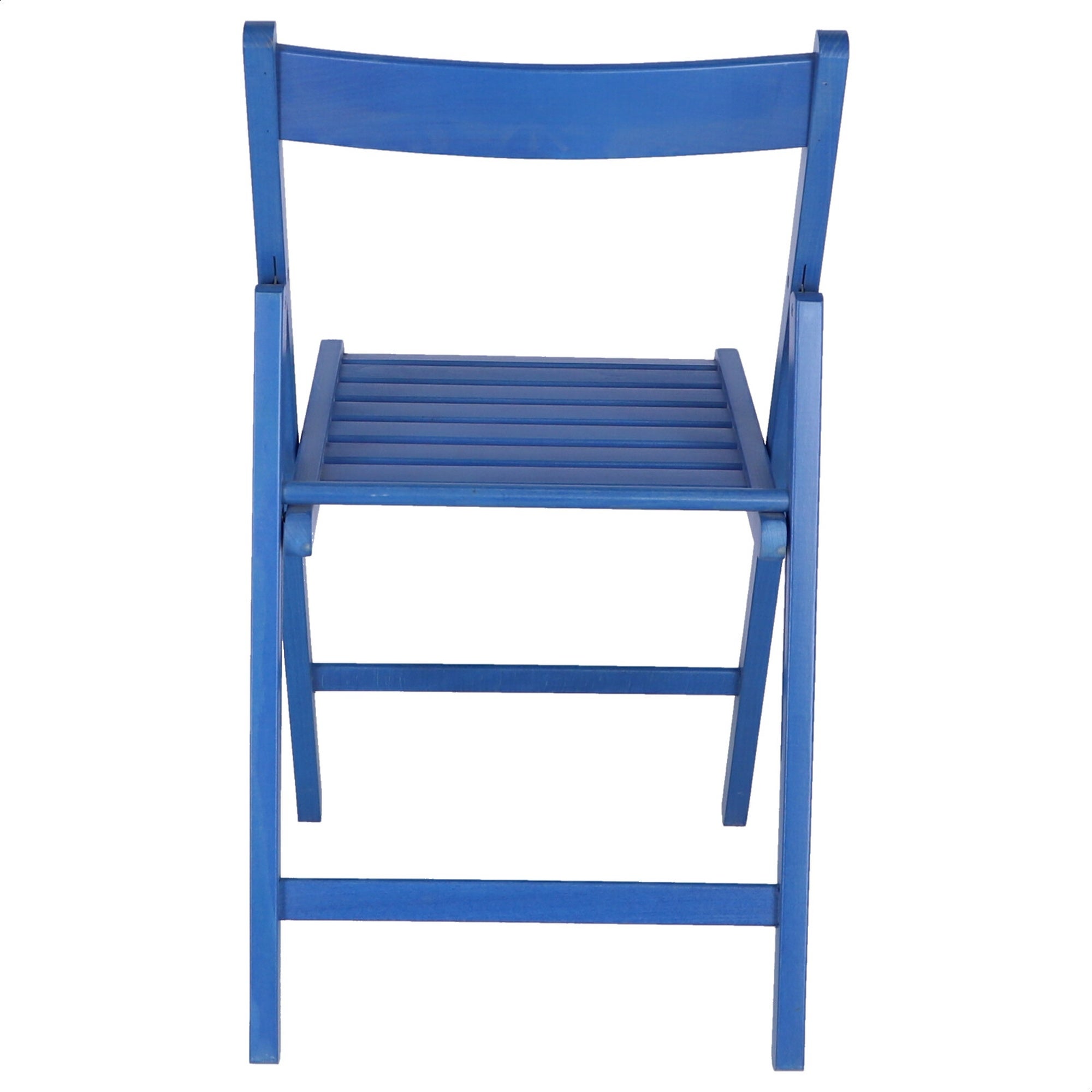 WELLHOME Silla plegable de madera 43x43x79 cm Azul - 5
