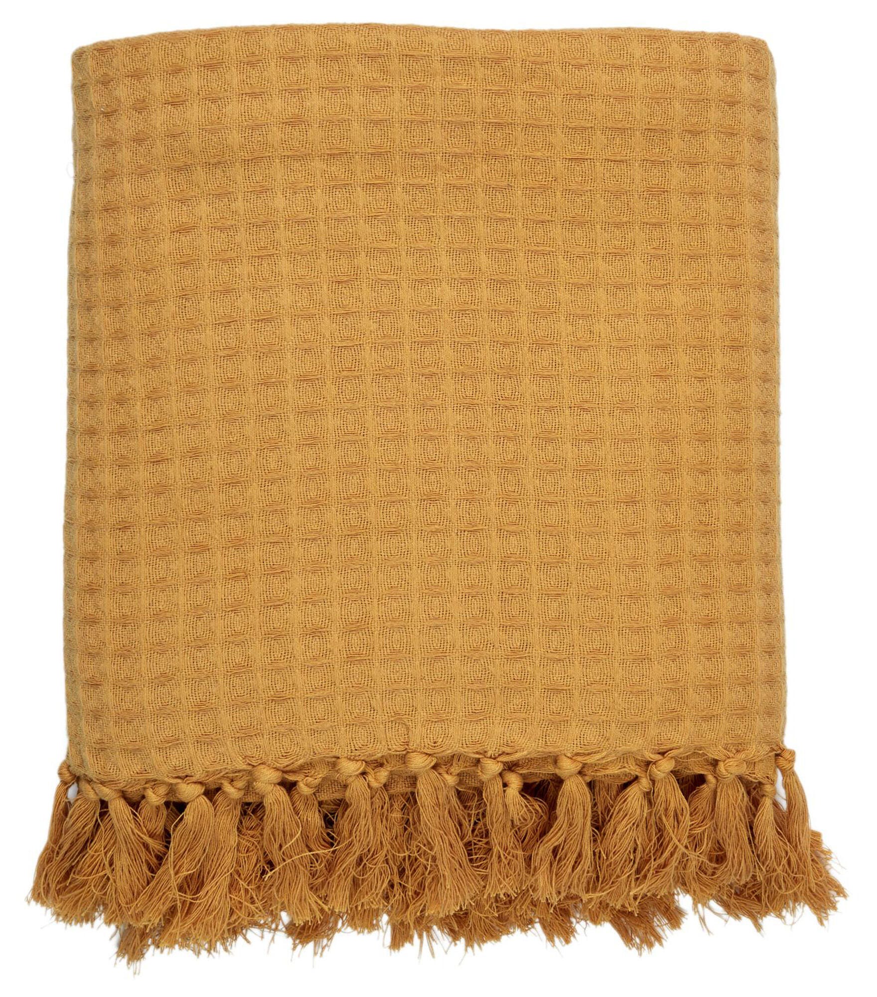 Couverture gaufrée acrylique Ocre 170x250 cm - 3