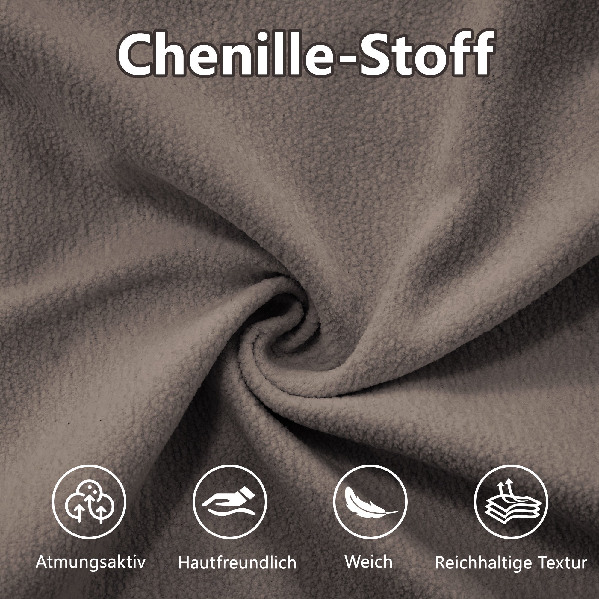 Canapé d'angle extra large en forme de L,Canapé nuage 3 places avec 1 repose-pieds,Canapé modulable avec coussins lombaires,Chenille,Marron - 7