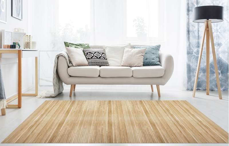 Tapis Bambou antidérapant naturel tapis de decoration Brunclair 80 x 150 cm - 6