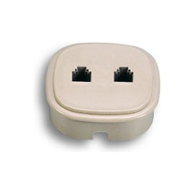 Prise Téléphonique 8 Contacts Schneider ALB45366 - Blanc, Encastrable