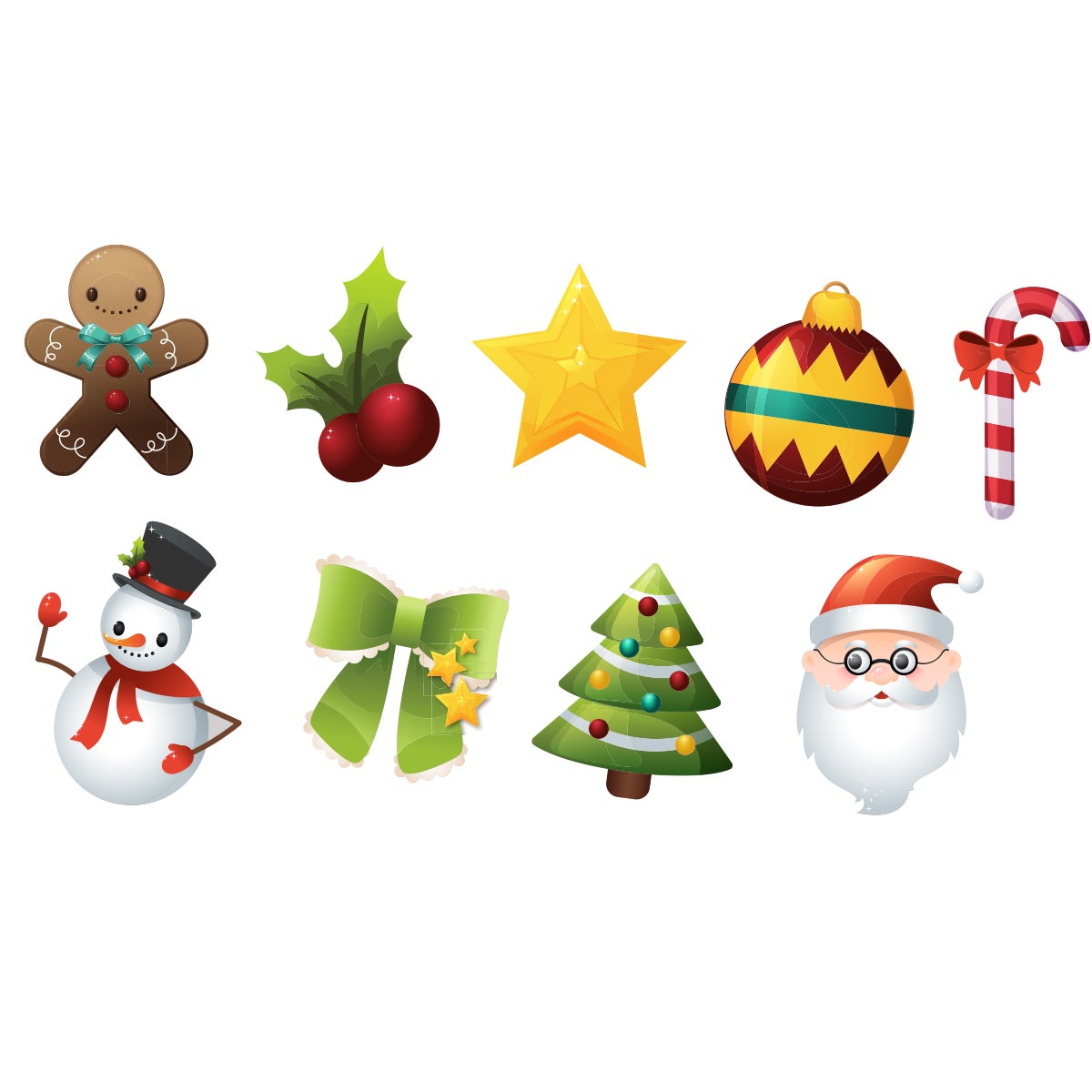 Sticker Noël la féerie de Noël - Autocollants stickers adhésifs noël - décoration fêtes - 120x220cm - 4