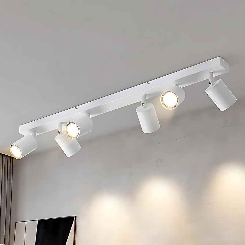 NETTLIFE 6 białych Reflektorowaów sufitowych LED GU10, regulowanych pod kątem 350° do salonu, sypialni, kuchni, bez żarówki