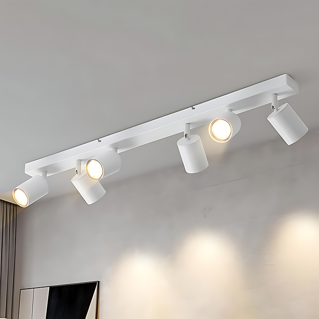 NETTLIFE 6 faretti LED da soffitto bianchi GU10 orientabili a 350° per soggiorno camera cucina senza lampadina