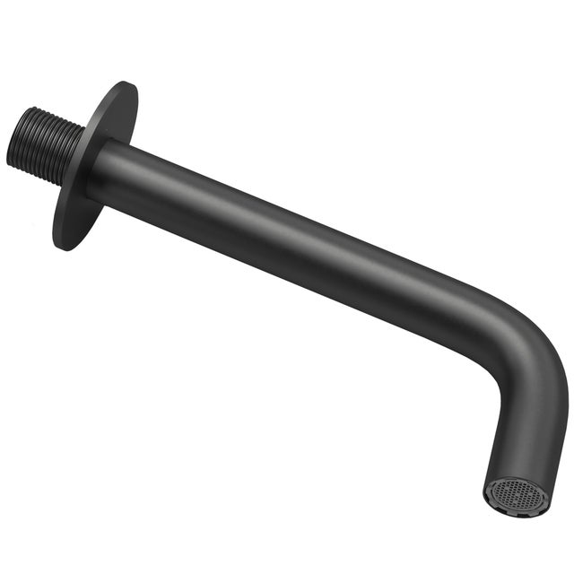 Valaz Bec verseur rond encastré noir mat de 21 cm pour évier