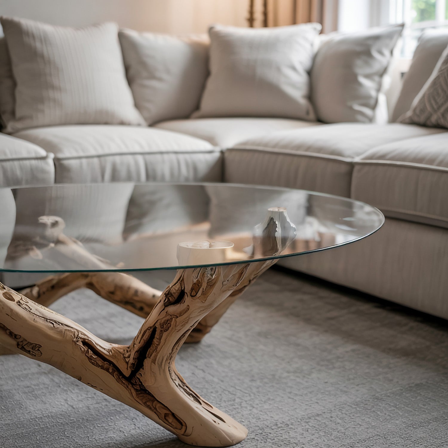 Szklany okrągły blat na stół - hartowana osłona powierzchni stołu - transparentna - Tulup | fi90