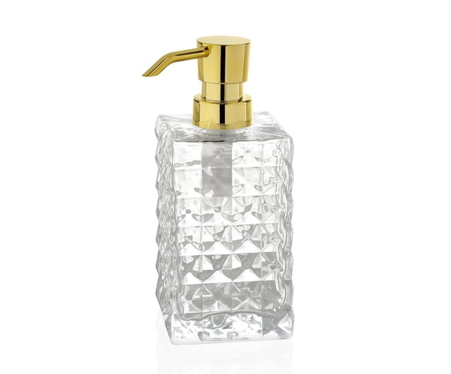 ANDREA HOUSE BA19054 Dispensador Cuadrado De Cristal Vintage Dorado