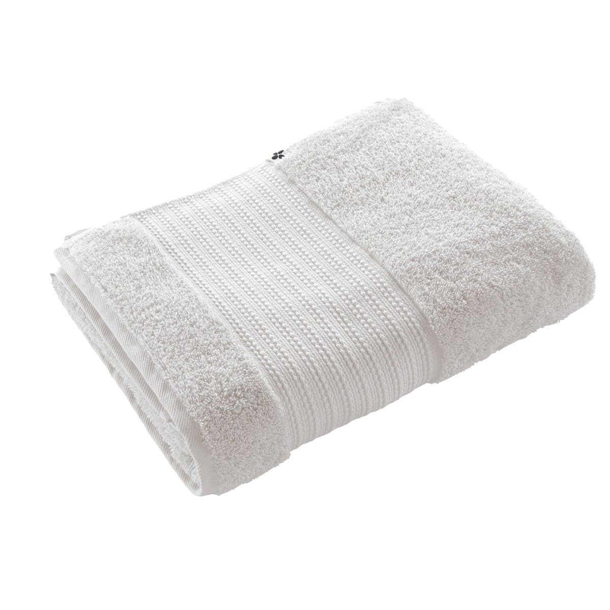 Serviette De Bain Vintage Cannon – Bourgogne – Coton Sculpté Floral – USA 60s