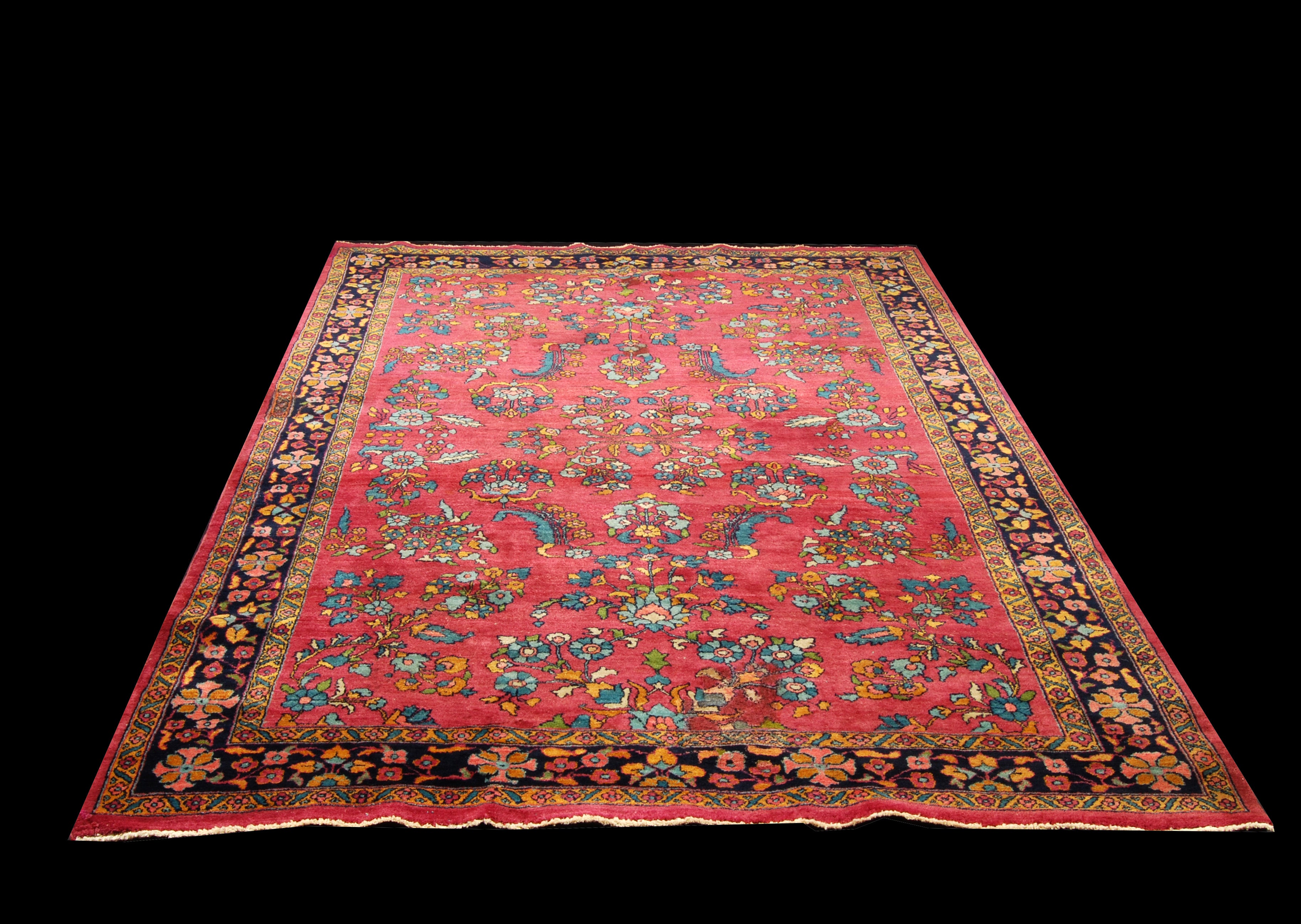 Alfombra oriental hecha a mano original, medida: 263x183 cm con certificado de autenticidad