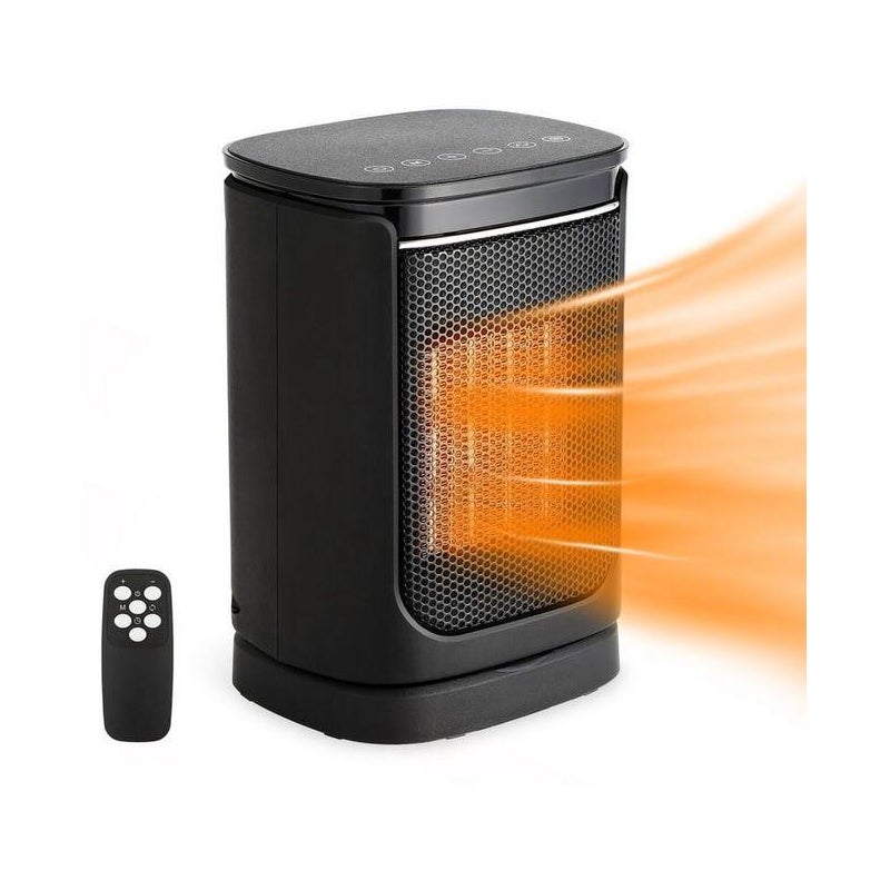 Grzejnik ceramiczny Hengda 1500 W z 3 trybami i pilotem, czarny - Łazienka