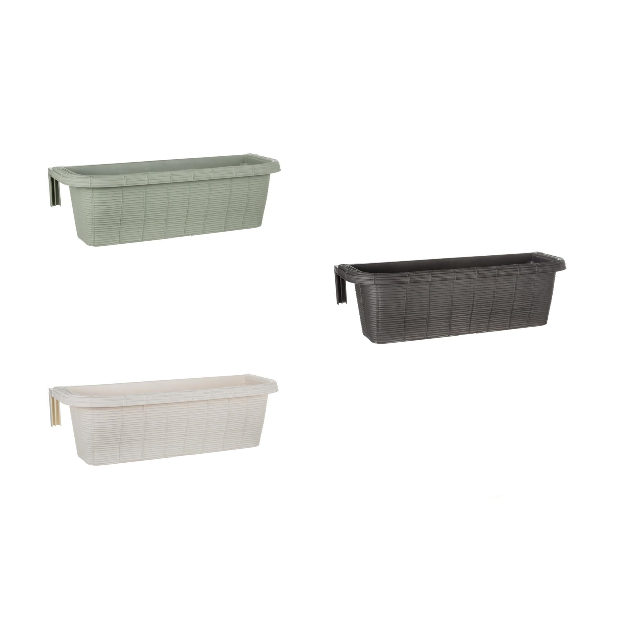 Jardinière - RONDINE PAGLIA - Vert - L 60 x l 20 x H 18,5 cm - 5