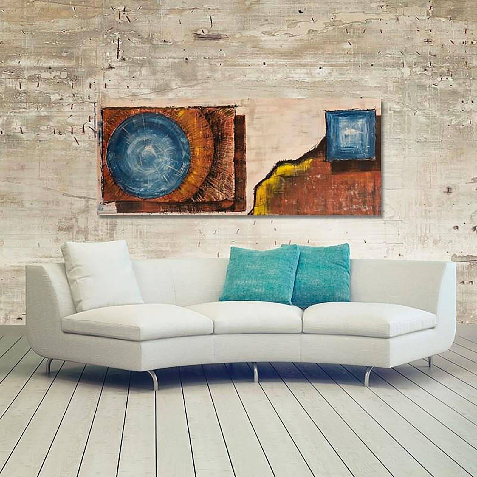 Tableau panorama d'image sur toile abstraction toile 59 - 140 x 45 cm - 5