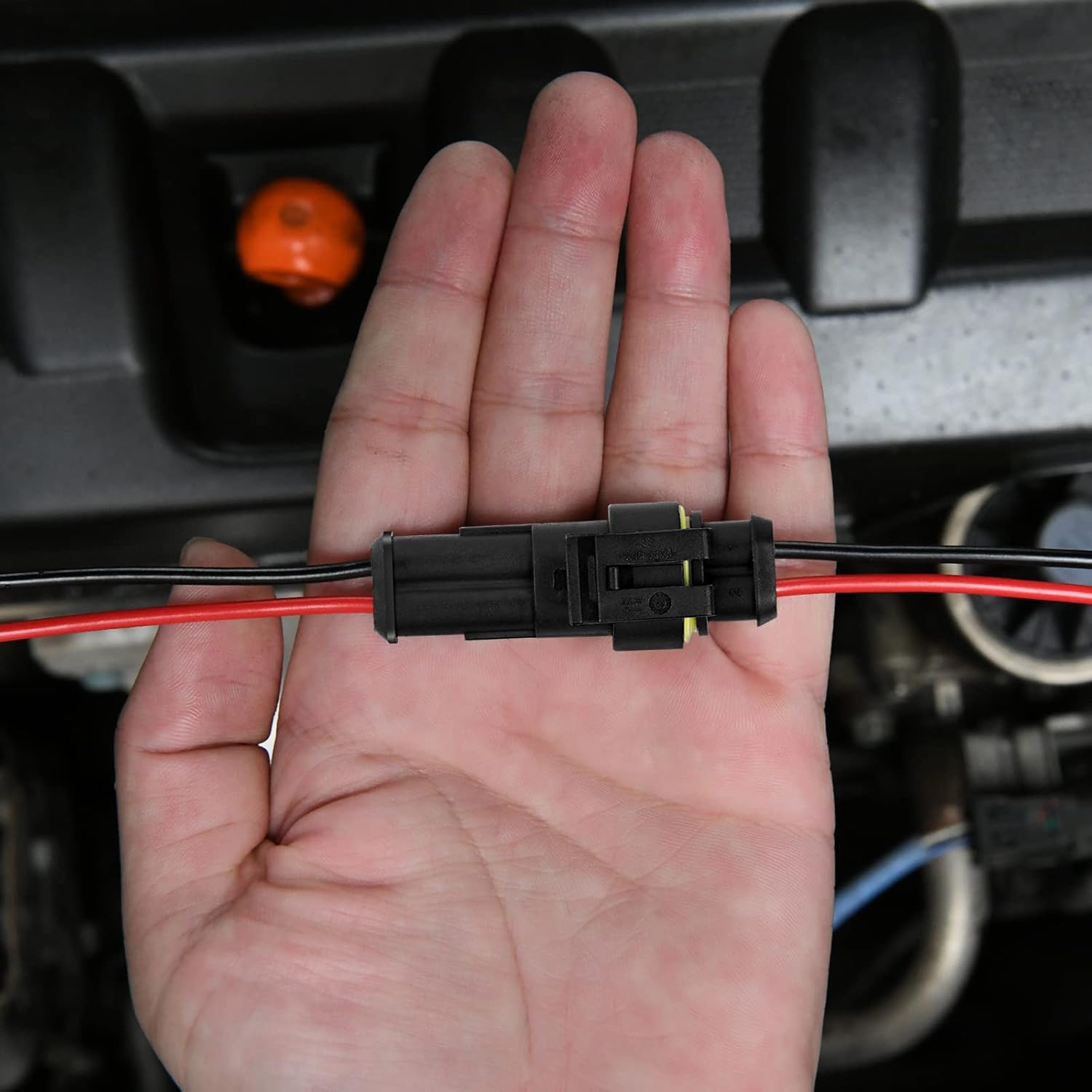 Connecteur Étanche à 2 Broche, 5PCS AWG Connecteur Étanche , Imperméable Connecteurs de Fils Électriques Autobloquants à 2 Broches pour Moto/Voiture - 5