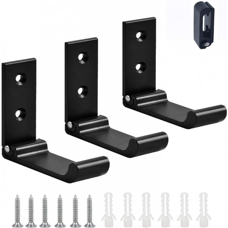 3 sztuki aluminiowych składanych haczyków ściennych 90° składane haki składane haki wieszaki na ubrania śruby do ubrań kapelusze ręczniki ręczniki