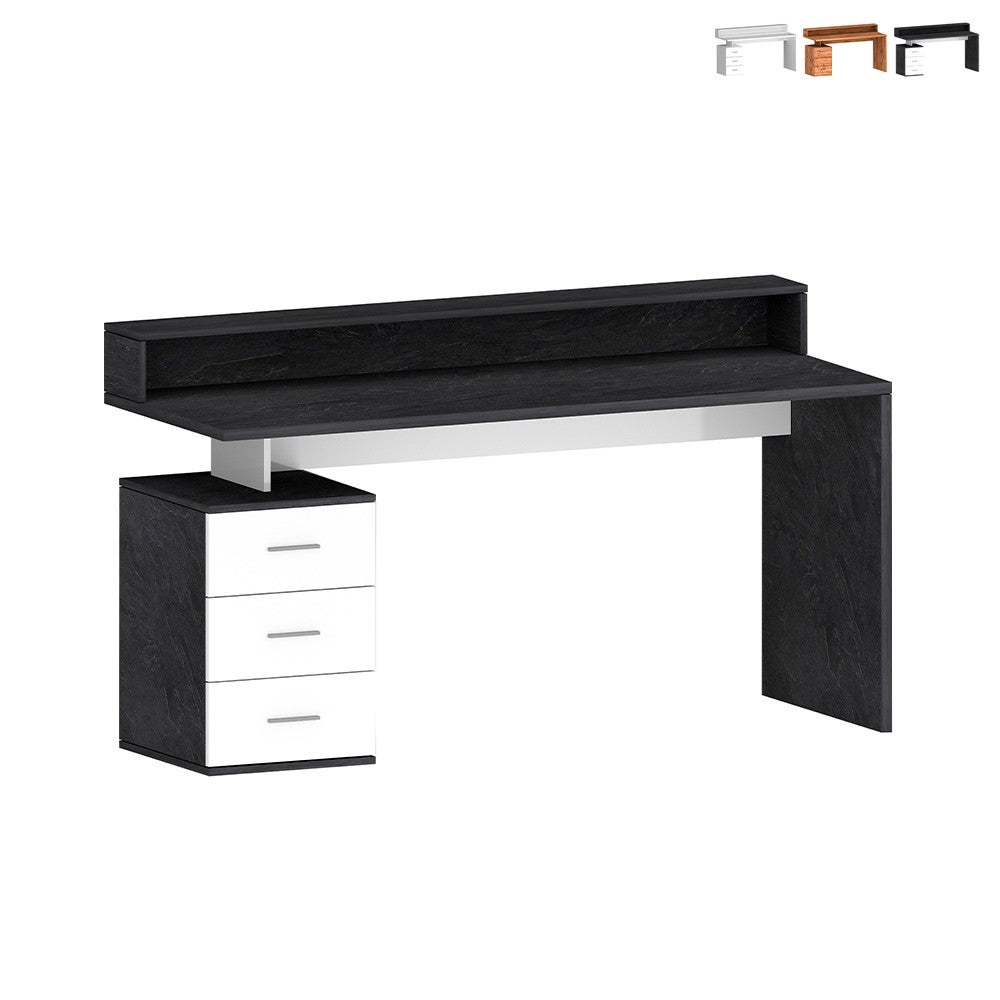 Support Moniteur Bois Avec Tiroirs – 6 Compartiments + Support Téléphone – Surélévation écran Bureau