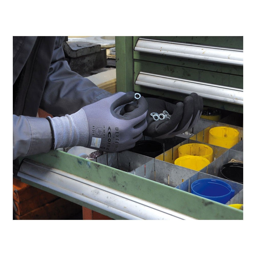 Gants en nitrile-polyurethane dextermax taille 10 xl cofra. - 3