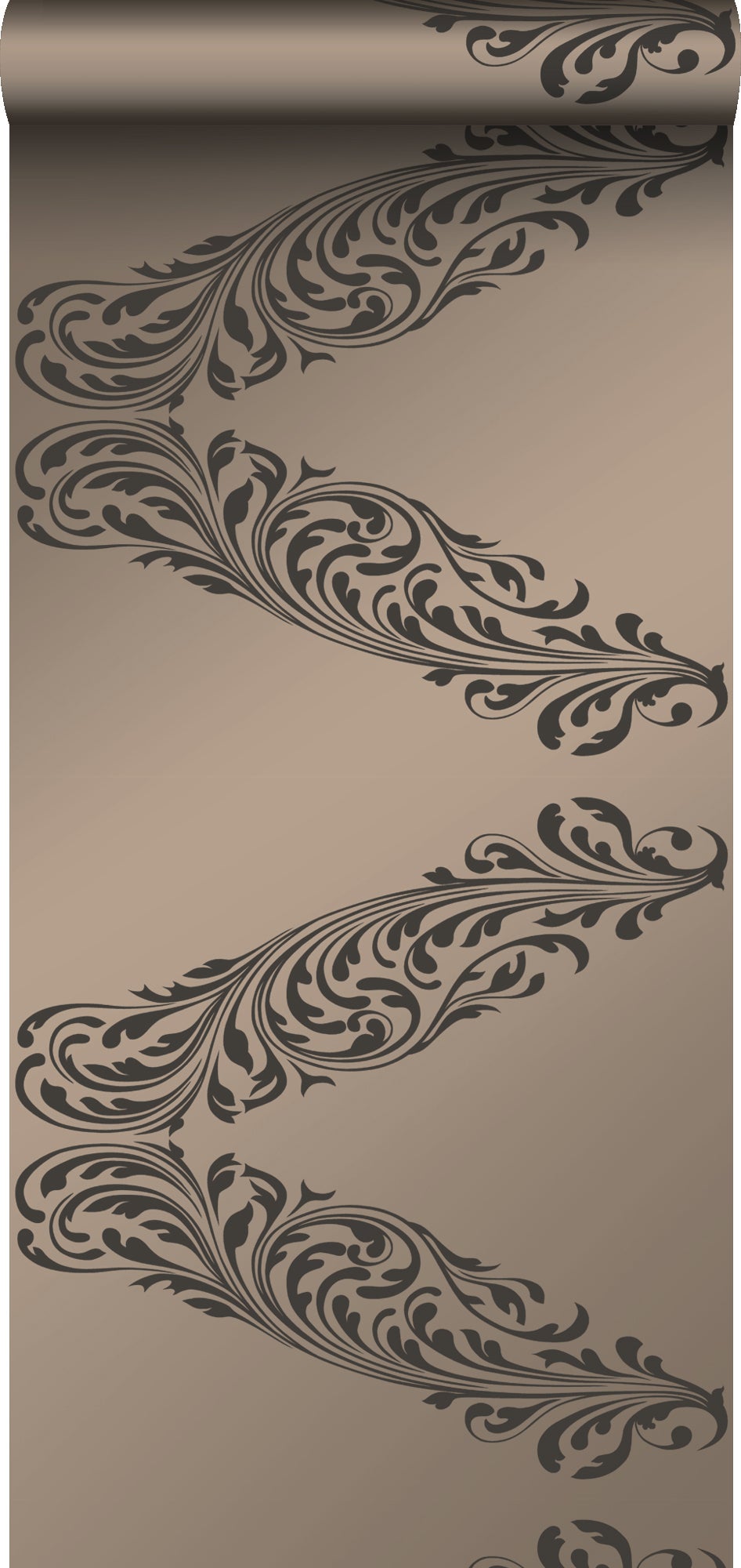 Tapeta ozdoby błyszczącego brązuIbrązowym - 53 cm x 10.05 m - ORIGIN