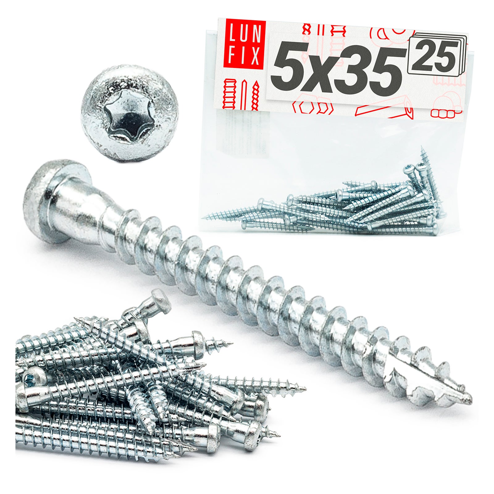 Wkręty do łączników ciesielskich anchor 5x35mm 25szt.