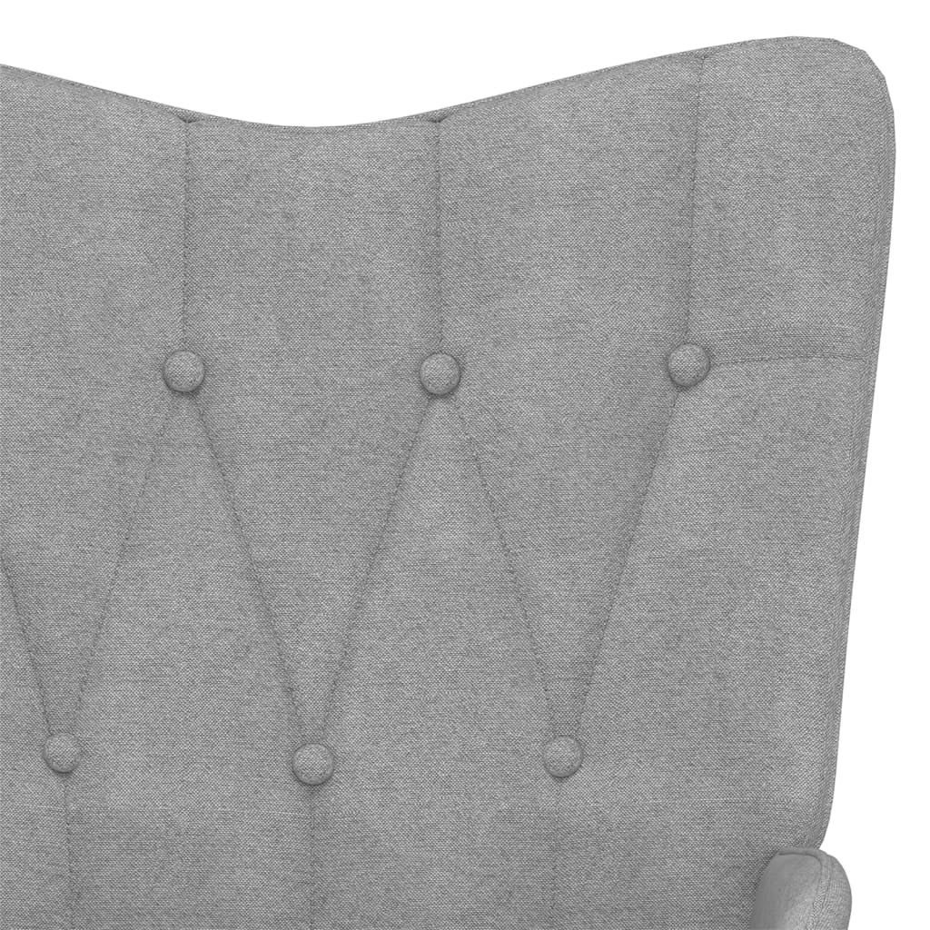 Chaise à bascule | Fauteuil à bascule | Fauteuil de relaxation Gris clair Tissu330118 - 5