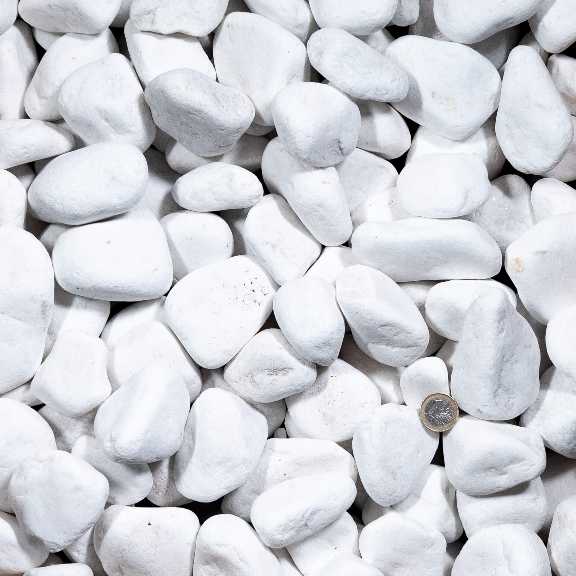 Galet Blanc Pur Qualité Supérieure 40-60 mm - Sac 20 kg (0,2m²) - RO'MA Nature - 2