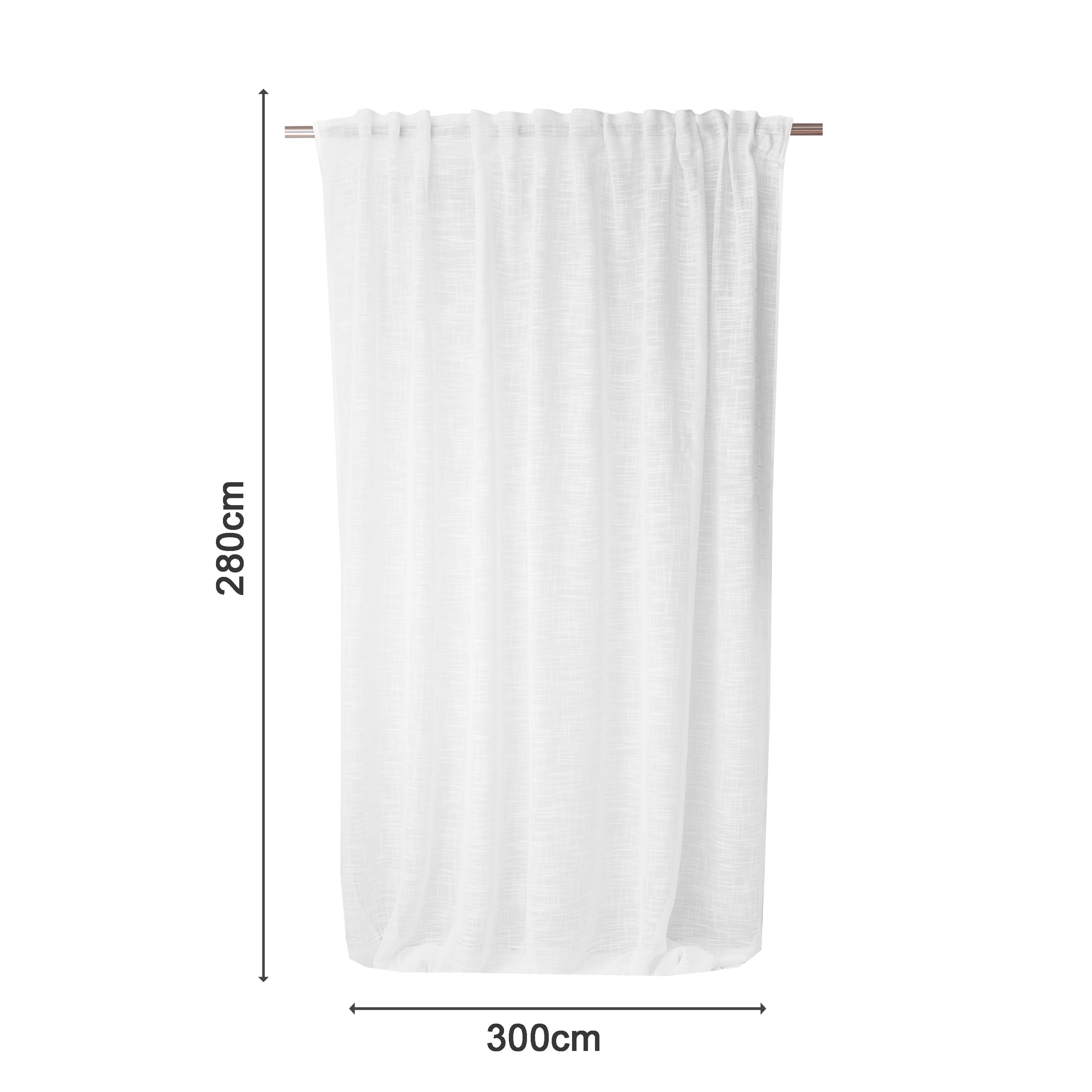 Cortinado Inspire franzido amina 300x280cm branco - 6