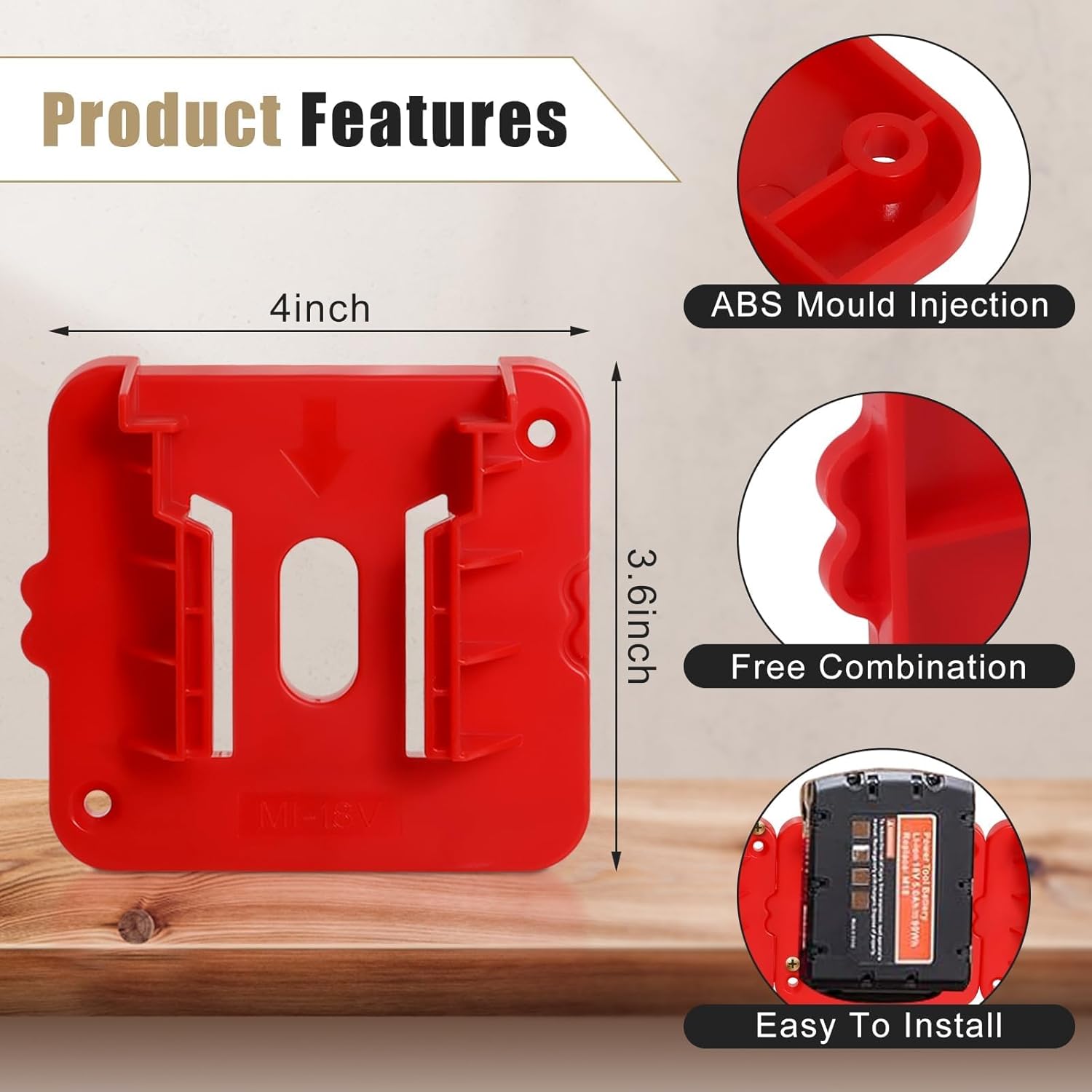Support De Plaque Crtbelfy Lot De 5 Supports De Batterie Pour Batteries Milwaukee M18 18 M18